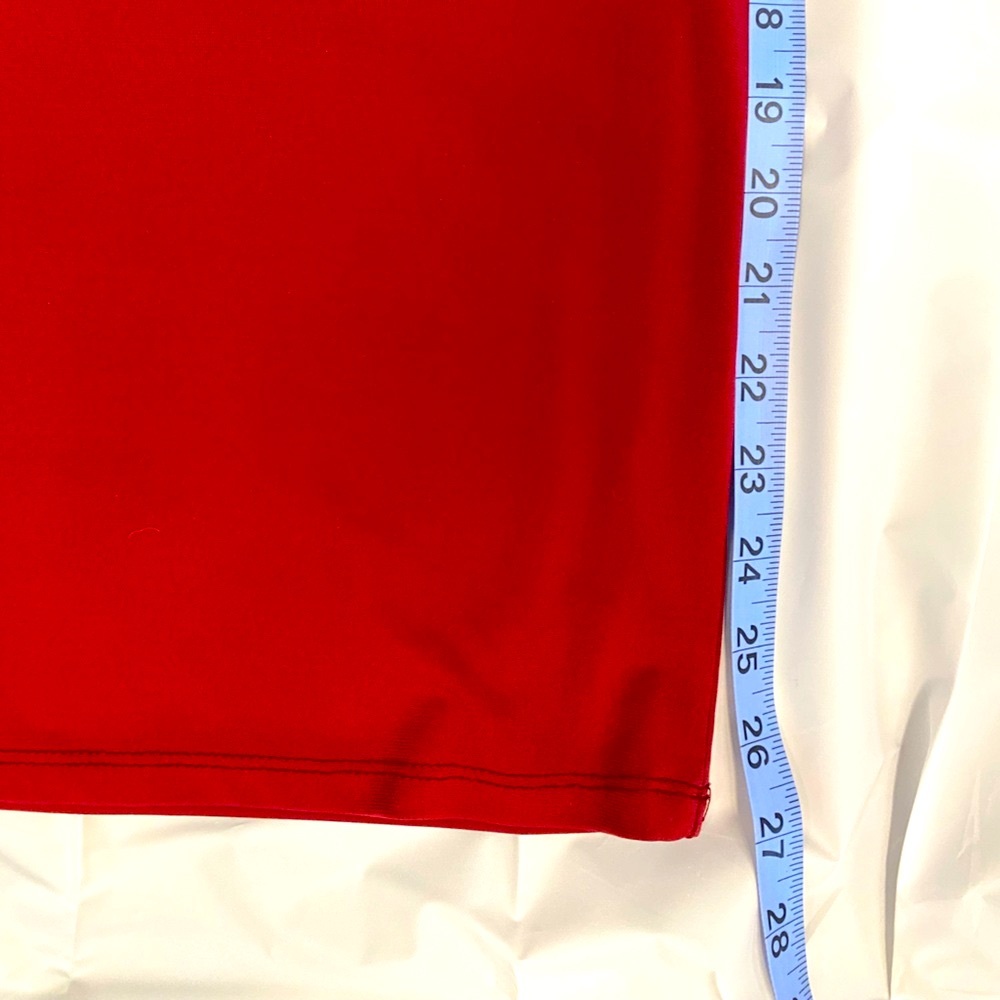 Simply Styled Red Stretch Pencil Skirt XL | Classic Knee-Length Work Skirt - Picture 4 of 10